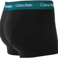 Calvin Klein Underwear Calvin Klein COTTON STRETCH 3er Pack U2664G/WHJ Trunks, Baumwoll-Stretch, Schwarz, Tannengrün-blau-rot -MR Wasch Geschaft 381676 norm4