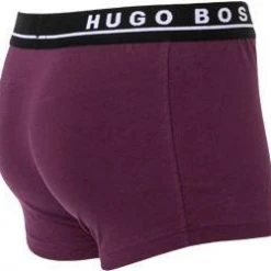 BOSS Trunks 3er Pack 50458545/966 Baumwoll-Stretch, Berre-schwarz, Purpur -MR Wasch Geschaft 381758 norm4