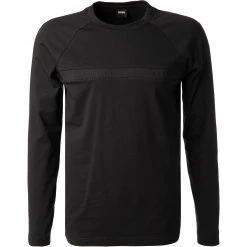 BOSS Longsleeve Togn Tape 50462863/001 Baumwolle, Schwarz
