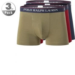 Polo Ralph Lauren Trunks 3er Pack 714830299/020 Baumwoll-Stretch, Oliv-barolo-navy, Rot-olive-navy