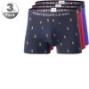 Polo Ralph Lauren Trunks 3er Pack 714830299/031 Baumwoll-Stretch, Royal-rot-navy gemustert, Navy-rot-kornblumen