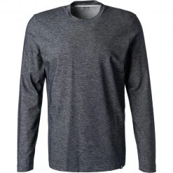 BOGGI MILANO T-Shirt BO21A0411/01 Longsleeve, Baumwolle, Navy meliert, Navy