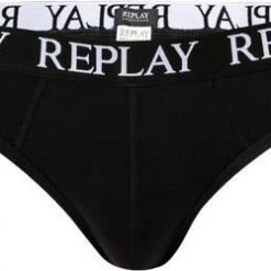Replay Briefs 2er Pack I101182/N088 Slips, Baumwoll-Stretch, Schwarz-grau -MR Wasch Geschaft 381997 norm2