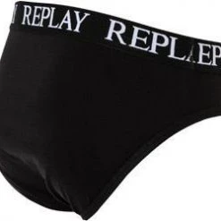 Replay Briefs 2er Pack I101182/N088 Slips, Baumwoll-Stretch, Schwarz-grau -MR Wasch Geschaft 381997 norm3