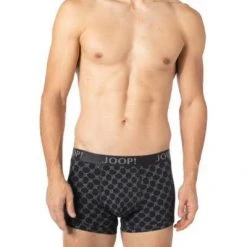 JOOP! Boxer Shorts 3er Pack 30029931/963 Trunks, Baumwoll-Stretch, Grau-schwarz-navy gemustert, Schwarz-grau-navy -MR Wasch Geschaft 382595 norm2