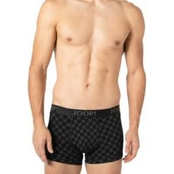 JOOP! Boxer Shorts 3er Pack 30029931/963 Trunks, Baumwoll-Stretch, Grau-schwarz-navy gemustert, Schwarz-grau-navy -MR Wasch Geschaft 382595 norm3