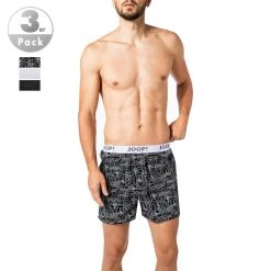 JOOP! Boxer Shorts 3erPack 30029933/965 Boxershorts, Baumwolle, Navy-grau-schwarz, Schwarz-grau