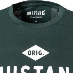 MUSTANG T-Shirt 1011954/6432 Longsleeve, Baumwolle, Dunkelgrün -MR Wasch Geschaft 382683 norm2