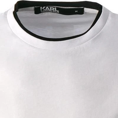 KARL LAGERFELD T-Shirt 755084/0/521224/10 Longsleeve, Baumwolle, Weiß-schwarz, Weiß 3 KARL LAGERFELD T-Shirt 755084/0/521224/10 Longsleeve, Baumwolle, Weiß-schwarz, Weiß – Bild 3