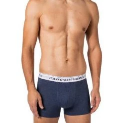 Polo Ralph Lauren Trunks 3er Pack 714830299/025 Baumwoll-Stretch, Grau-blau meliert, Blau-graphit-denim -MR Wasch Geschaft 382868 norm2