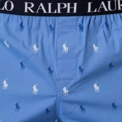 Polo Ralph Lauren Boxer 3er Pack 714866472/002 Boxershorts, Baumwoll-Stretch, Navy-hellblau gemustert, Blau -MR Wasch Geschaft 382873 norm3