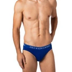 Polo Ralph Lauren Briefs 3er Pack 714835884/004 Slips, Baumwoll-Stretch, Blau, Navy-saphir-blau -MR Wasch Geschaft 382895 norm2