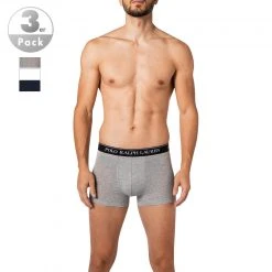 Polo Ralph Lauren Trunks 3er Pack 714835885/003 Baumwoll-Stretch, Schwarz-weiß-grau, Weiß-schwarz-grau