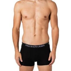 Polo Ralph Lauren Trunks 3er Pack 714835885/003 Baumwoll-Stretch, Schwarz-weiß-grau, Weiß-schwarz-grau -MR Wasch Geschaft 382896 norm3