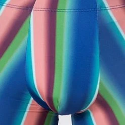 bruno banani Shorts Essential 2201-2372/4409 Trunk, Mikrofaser-Stretch, Multicolor gemustert, Blau-grün-lachs -MR Wasch Geschaft 383388 norm2