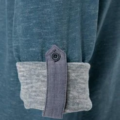 MUSTANG Longsleeve 1011956/5243 Baumwolle, Petrol meliert, Petrol -MR Wasch Geschaft 383596 norm3