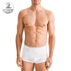 Seidensticker Trunk 2er Pack 12.200006/0001 Trunks, Baumwolle, Weiß