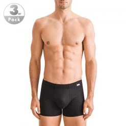 Seidensticker Trunk 3er Pack 12.200013/0039 Trunks, Baumwoll-Bambus-Stretch, Schwarz