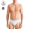 Seidensticker Brief 3er Pack 12.200017/0019 Slips, Baumwoll-Stretch, Navy-hellblau gestreift, Navy