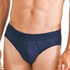 Seidensticker Brief 3er Pack 12.200017/0019 Slips, Baumwoll-Stretch, Navy-hellblau gestreift, Navy -MR Wasch Geschaft 383888 norm3