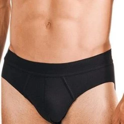 Seidensticker Brief 3er Pack 12.200017/0039 Slips, Baumwoll-Stretch, Schwarz-grau gestreift, Schwarz -MR Wasch Geschaft 383889 norm3