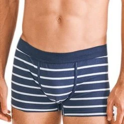 Seidensticker Trunk 3er Pack 12.200018/0019 Trunks, Baumwoll-Stretch, Navy-hellblau gestreift, Navy -MR Wasch Geschaft 383890 norm4