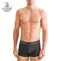 Seidensticker Trunk 3er Pack 12.200020/0039 Trunks, Baumwoll-Stretch, Schwarz