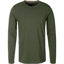 Tommy Hilfiger Longsleeve MW0MW10804/MBO Slim Fit, Bio Baumwolle, Tannengrün