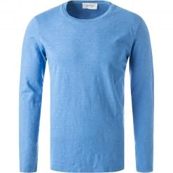 American Vintage T-Shirt MBYSA18/bleuet Longsleeve, Baumwolle, Bleu meliert