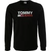 TOMMY JEANS Longsleeve DM0DM09487/BDS Bio Baumwolle, Schwarz