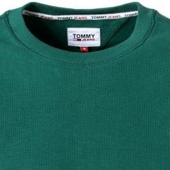 TOMMY JEANS Longsleeve DM0DM12247/L6N Bio Baumwolle, Tannengrün -MR Wasch Geschaft 384364 norm2