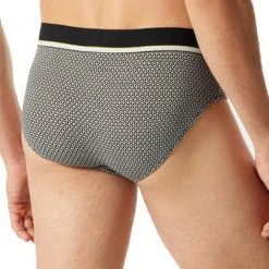 Schiesser Rio-Slip 3er Pack 176898/910 Slips, Baumwoll-Stretch, Schwarz-dunkelblau gemustert, Schwarz-dunkelblau-schwarz -MR Wasch Geschaft 384820 norm2