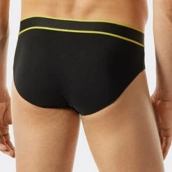 Schiesser Rio-Slip 3er Pack 176901/908 Slips, Baumwolle, Schwarz-blau-gelb -MR Wasch Geschaft 384829 norm2