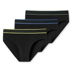 Schiesser Rio-Slip 3er Pack 176901/908 Slips, Baumwolle, Schwarz-blau-gelb -MR Wasch Geschaft 384829 norm3